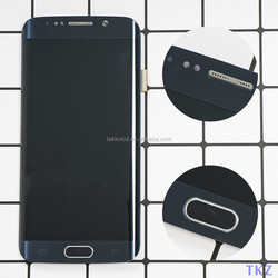 El teléfono móvil completo Lcd defiende la exhibición de Oled para el borde de SAM S6 más la pantalla táctil original del reemplazo G928